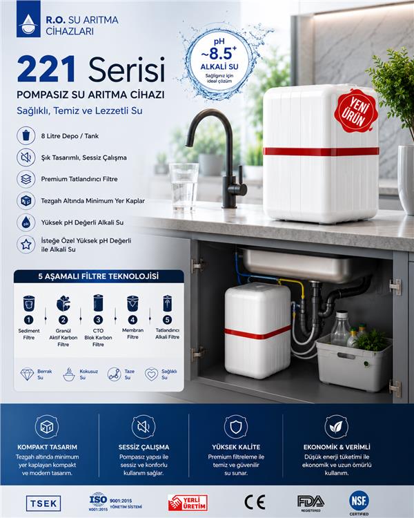 221 Mat Seri - Pompasız Su Arıtma Cihazı