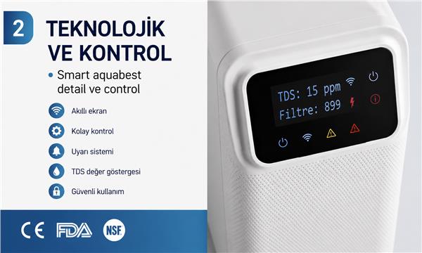 AquaBest RO Kontrol Panelli Seri - Pompalı Su Arıtma Cihazı