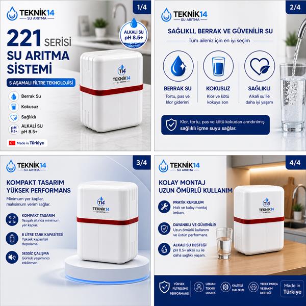 221 Şeffaf Seri - Pompalı Su Arıtma Cihazı