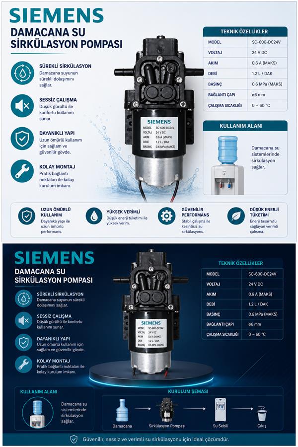 SİEMENS DAMACANA SU SİRKİLASYON POMPASI